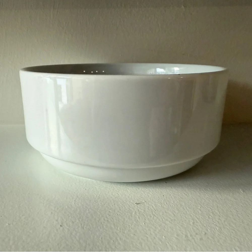 Crate & Barrel White Logan Stacking Cereal Bowl Replacement